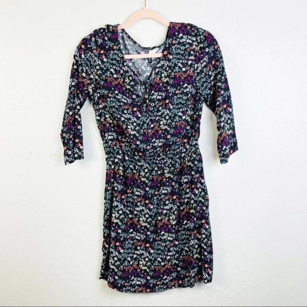 H&M Black Floral Dress Size‎ 6